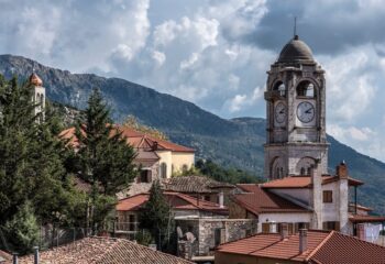 Clock tower, Dimitsana Village, Greece